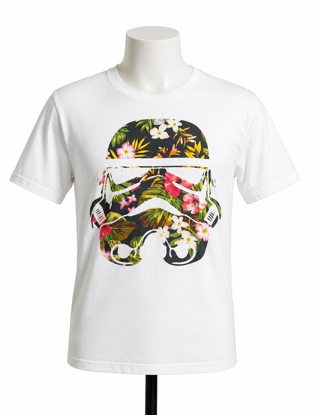 Star Wars White Tropical Print Stormtrooper T-Shirt XL Vacation Cruise Cottage